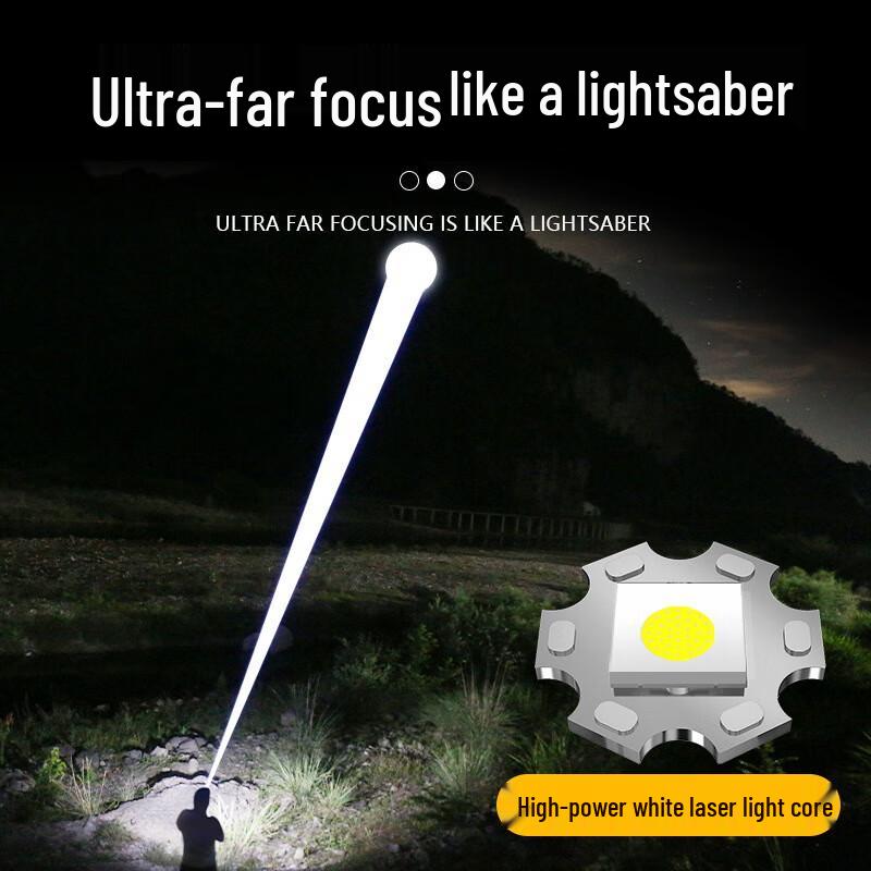 Pailide LED White Laser Rechargeable Zoom Flashlight