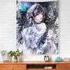 Chinese Cartoonstyle Girl Hanging Cloth Cartoon Dormitory Bedroom Bedside Tapestry Wall Background Cloth House Decorative Cloth