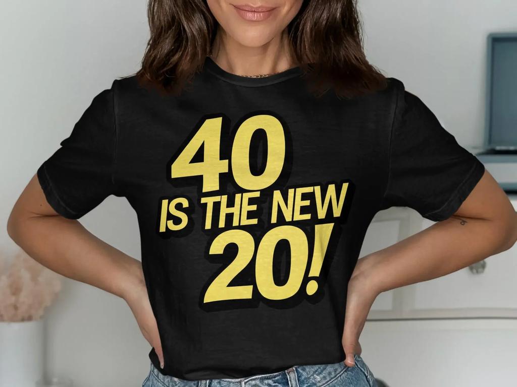 40 Is the 20 Funny Birthday T Shirt Over Hill Milestone Age Celebration Sarcastic