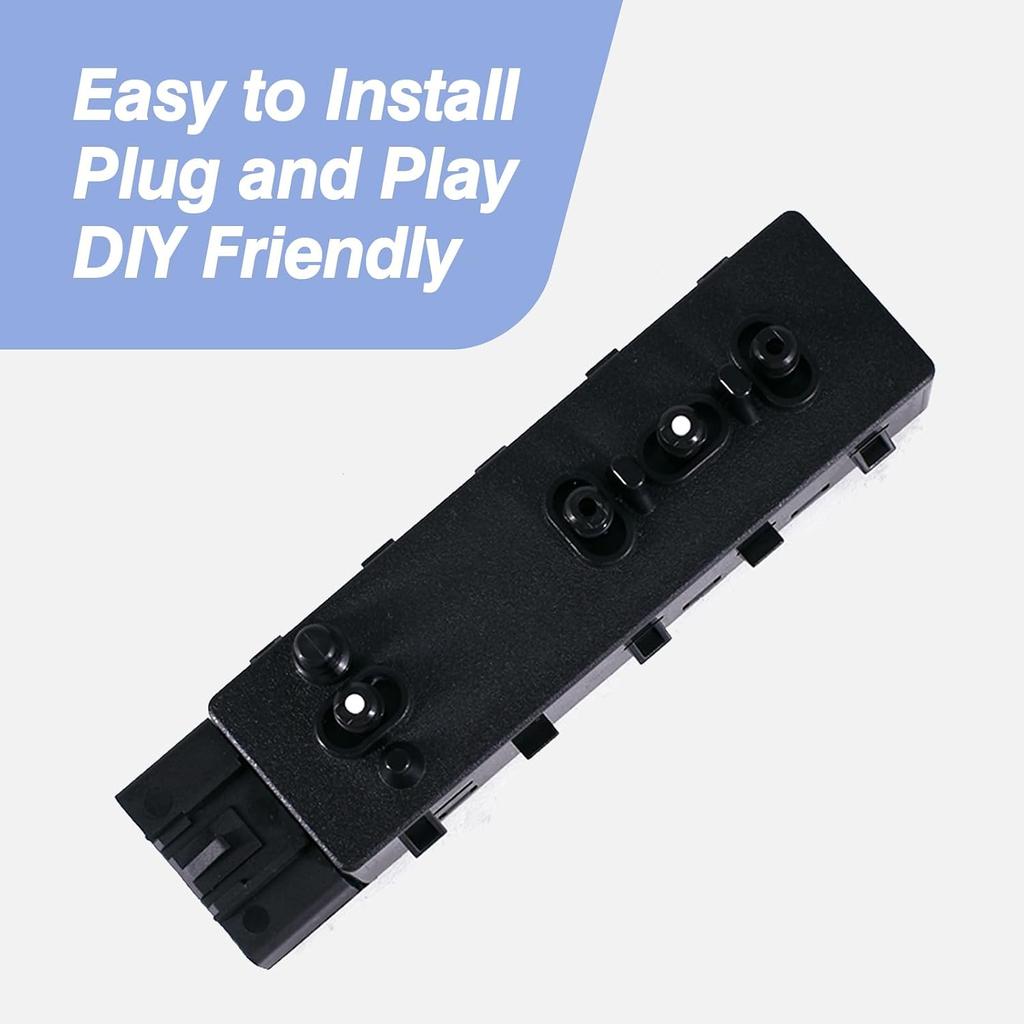 Front Left Power Seat Adjuster Switch 10-Pin Connector Compatible with 2007-2012 Nissan Altima 2.5L / 3.5L / Hybrid, Sedan & Coupe, Driver Side