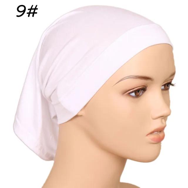 Muslim Underscarf Turban Hijab Ninja Inner Hat Women Chemo Cap Hair Loss Cover Beanie Bonnet Headwear Stretch Head Scarf Wrap
