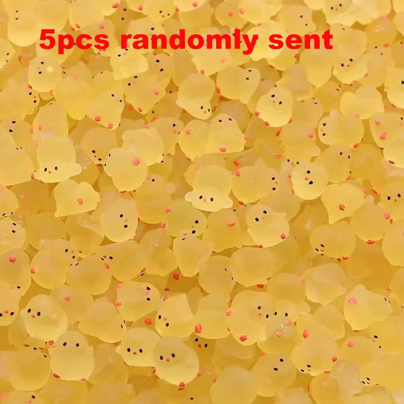 

5-40 ШТ. Мини Флуоресцентный Куриный Мох Игрушка Микроландшафт Миниатюрные Фигурки Цыплят Аксессуары для Сказочного Сада Домашний Декор Поделки