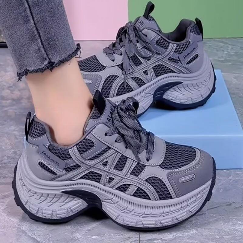 Versatile Women s Shoes, Breathable Sports Shoes 35 серый