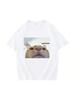 Wounisex Fashion Casual Short Sleeve T-Shirt Summer O-Neck Oversized Tees Sport Top Funny Pathetic Cat Meme Graphic T Shirts