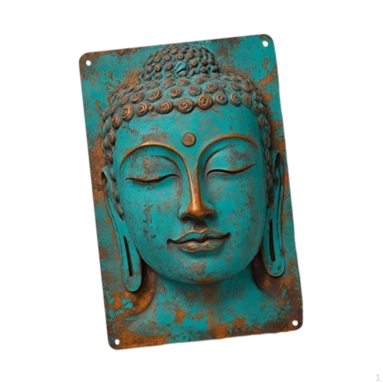 

2D Flat Buddha Wall Art Decor Artwork,Hanging, Retro, Metal