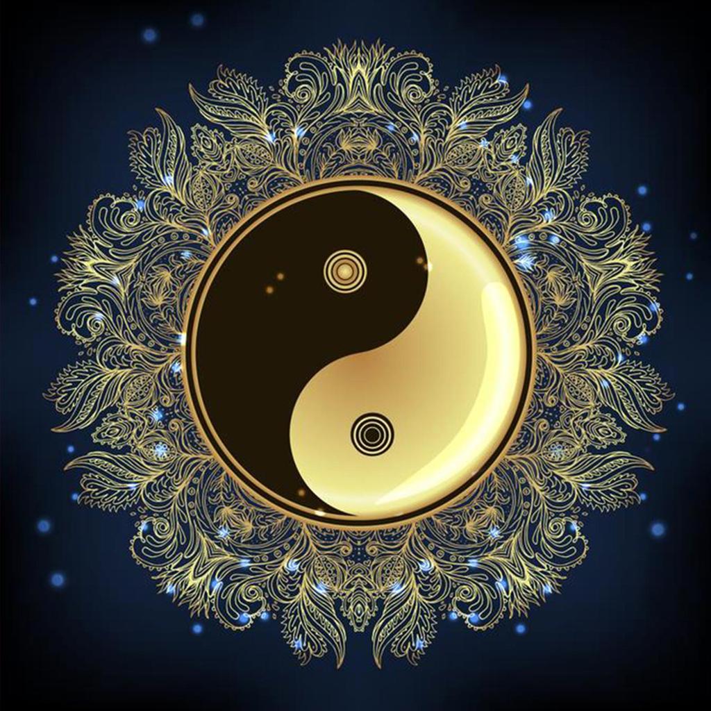Divinations-Tischdecke TaiChi-Muster Astrologie Tarotkarten Tischdecke Altartuch Divinations Brettspiel Zubehör