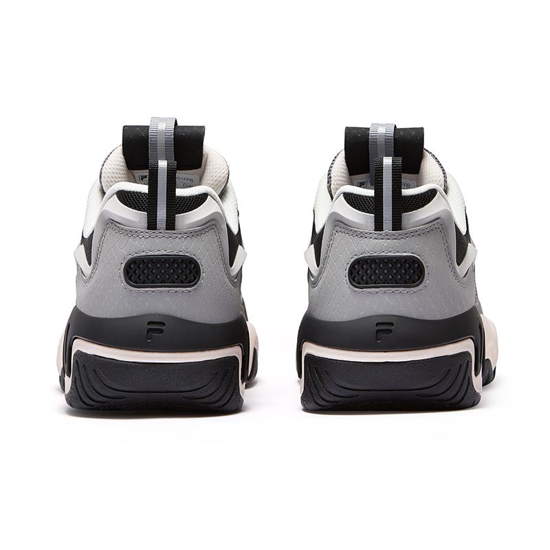 Fila Fusion Shock Electric Shoes Retro Comfortable Versatile Basketball Shoes Women Sneaker Mystery-Gray Black T12W533201FFB