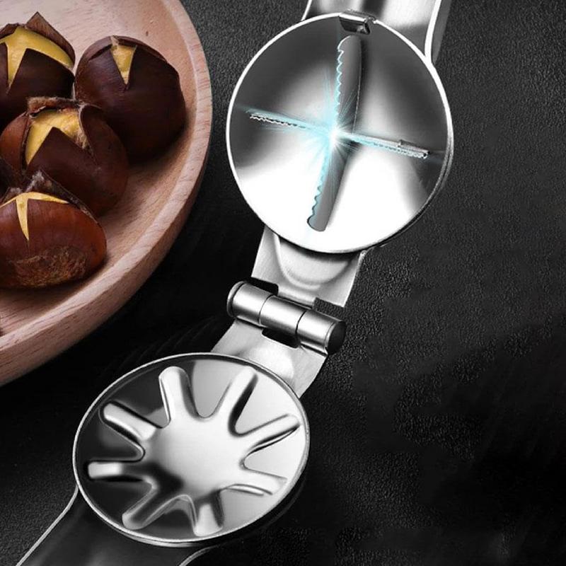 Nutcracker Chestnut Clip Metal Walnut Pliers Anti-slip Handle Chestnut Ripper Nutcracker Sheller Portable Nut Peeler Tool For