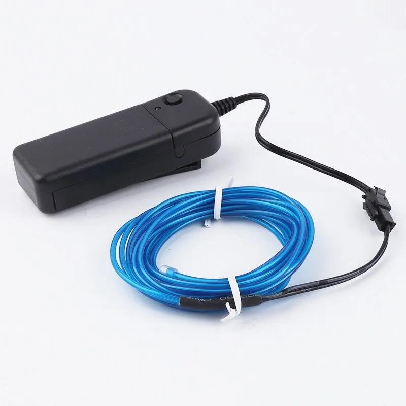 

2,8 мм пластиковая светящаяся линия, содержащая железную проволоку, рождественский подарок, реквизит, линия холодного света, праздничные украшения «сделай сам» синий