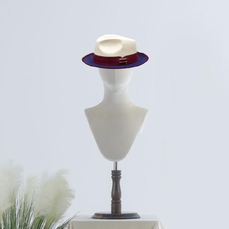 Multiuse Wool Fedoras Color Blocked Patchwork Top Hat For Men And Women Unisex Cosplay Party Costume Accessories Hat