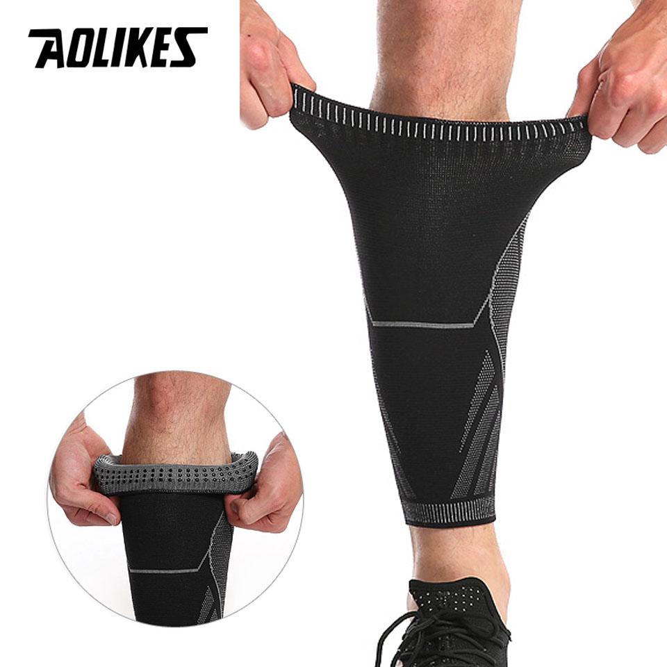 Durable And Safe Aolikes 1Pcs Compression Calf Sleeve Basketball Volleyball Support Calf Elastic Cycling Leg Warmers Football Sport Leg Sleeve