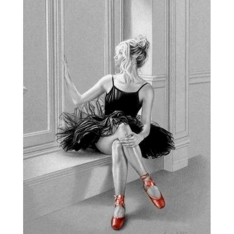 

GATYZTORY Oil Paint By Numbers Handmade Coloring By Numbers Ballet Girls Canvas Painting For Adults Gift Paint Kit Kill Time Art 30x20cm no frame чистий