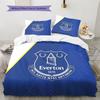 Everton Football Club Pattern Bedding Quilt Set  Home Decoration  Gift (1 * duvet cover + 2 * pillowcase  without core)