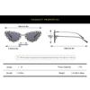 Moda Vintage Diamentowe Okulary Kocie Oko Kobiety Luksusowa Marka Projektant Kryształowe Okulary Przeciwsłoneczne Trend Seksowne Panie Metalowe Cieniowania