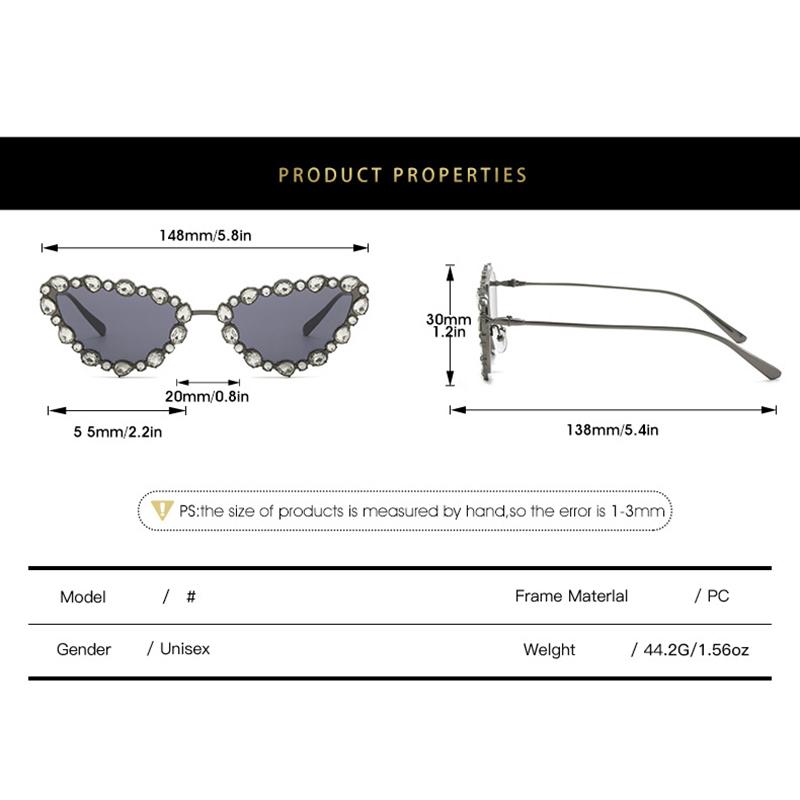 Moda Vintage Diamentowe Okulary Kocie Oko Kobiety Luksusowa Marka Projektant Kryształowe Okulary Przeciwsłoneczne Trend Seksowne Panie Metalowe Cieniowania