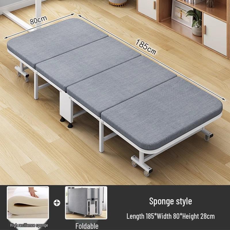 Portable Folding Bed & Mat for Office Lunch Breaks - Convertible, Single-Use, Sit or Lie Down Option
