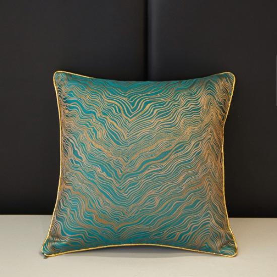 High-precision Jacquard Cushion Pillow Leather Light Luxury High-end Cushion Bedside Pillow