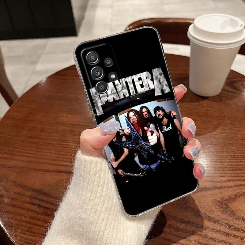 Pantera Rock Band Darrell Phone Case For Samsung Galaxy A55 A54 A52 A53 A15 A14 A13 A21S A23 A51 A34 A35 A33 A32 A72 Clear Cover