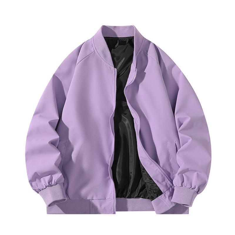 

New Jacket Baseball Collar Jacket Couples Youth Trend Simple Versatile Jacket Casual Loose Solid Color Top 5XL