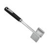Black Handle Stainless Steel Meat Hammer Kitchen Mallet Tool Beef Pounder Tenderizer Poultry Hammer Long Handle Meat