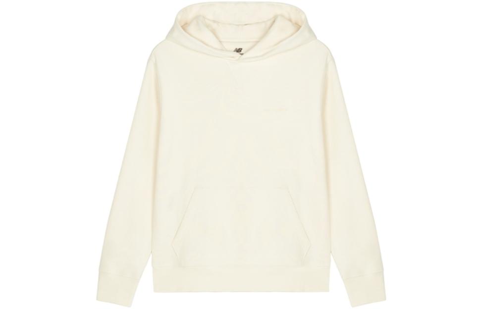 New Balance Sweatshirts Men s Ecru Hooded Moderate Regular AMT23565-GIE M