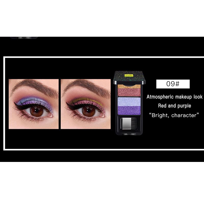 Pudaier Pearlescent Three-dimensional Colorful Gradient Two-color Eye Shadow