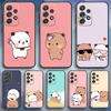 Cute Cartoon BUBU DUDU Phone Case For Samsung S25,S24,S21,S22,S23,S30,Ultra,S20,Plus,Fe,Lite,Note,10,9,5G Black Cover