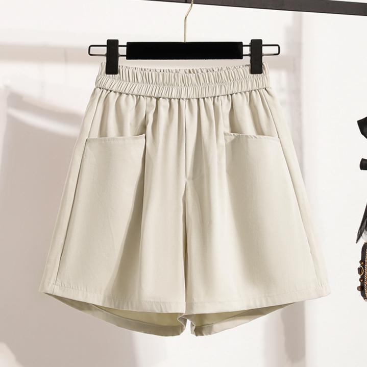 

Dimanaf 2025 Новые Летние Брюки Большого Размера Брюки Шорты Свободные Повседневные Однотонные Базовые Шорты Женские Брюки Капри 3XL бежевый