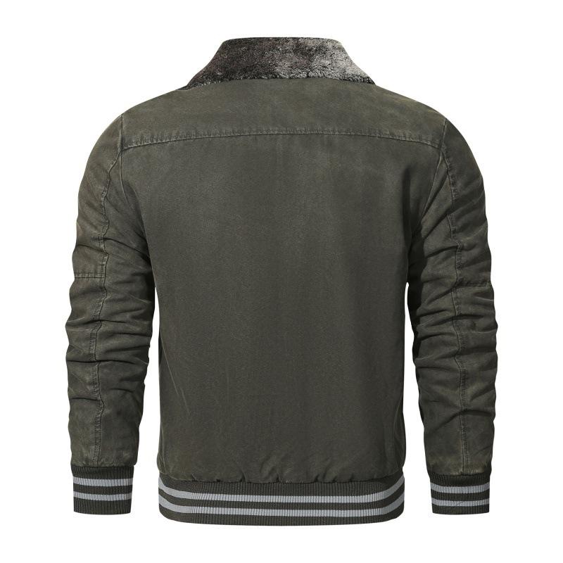 Men's Winter Velvet Lapel Jacket Fur Integrated Velvet Jacket Coat Men's Loose Men's Clothing