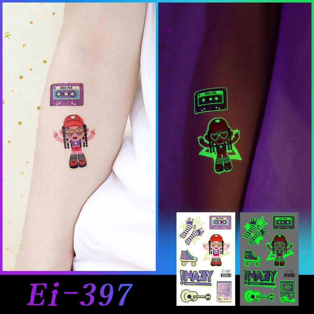 New Luminous Waterproof Rock Band Tattoo Stickers for Concerts & Music Festivals
