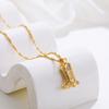 Punk Hiphop Western Cowboy Cowgirl Boots Pendant Necklace Retro Gold Plated CZ Link Chains Collar Necklaces Girls Gifts