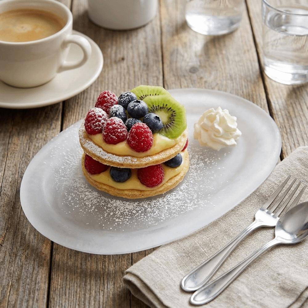 Exquisite Glass Dessert Dish Oval Shape Spit Bone Plate Simple Cold Dishes Restaurant