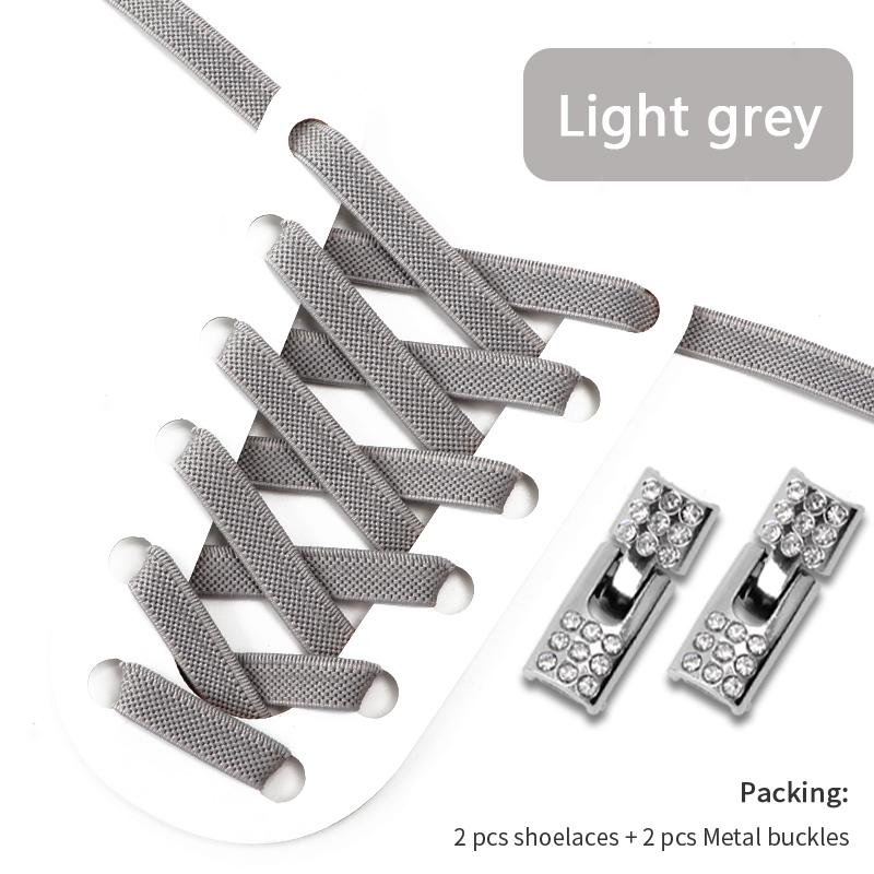 No Tie Shoe Laces Luxurious Diamond Cross Locks Shoelaces Without Ties Elastic Shoe Laces Sneakers Kids Adult Shoes Accessories