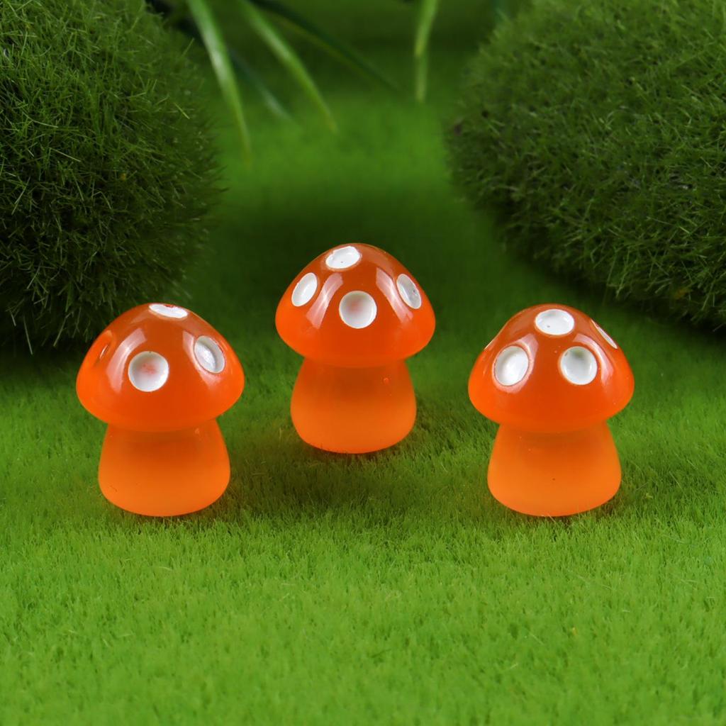 Mini Transparent Mushroom Ornaments for Moss Gardens and Balcony Potted Plants