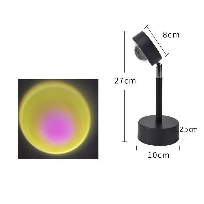 Rotation Degree 180 Projection Lamp Light Visual Mood Rainbow Sun Light Sunset