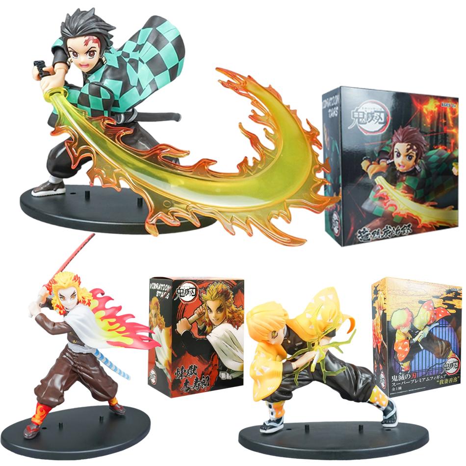 10-22cm Demon Slayer Anime Figure Kamado Tanjirou Agatsuma Zenitsu Kyoujurou Anime PVC Model Action Figure Collection Toy Gift