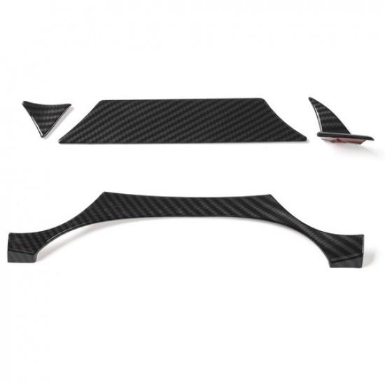 4x Front Dashboard Panel Strip Trim Frame for Ford Mustang 2015-18 Carbon Fiber