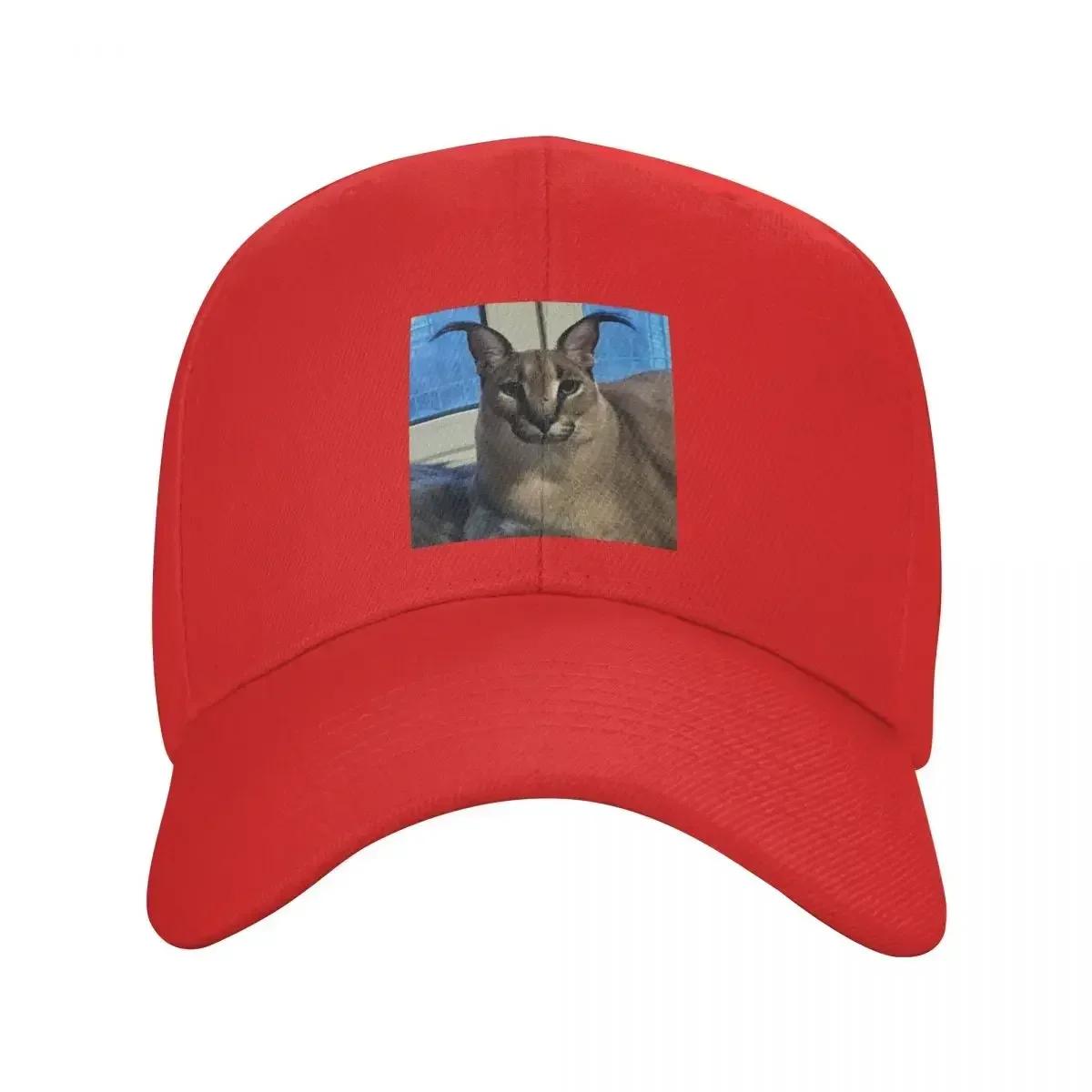 Punk Unisex Big Floppa Funny Meme Baseball Cap Adult Caracal Cat Adjustable Dad Hat Unisex Women Sports Snapback Hats Baseball Cap