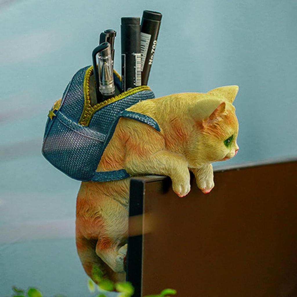 SUCADA Creative Hanging Planter Decor Garden Patio Decor - Resin Animal Planter Hugger Indoor Plant Decorations for Flower Pot Cute Garden Balcony
