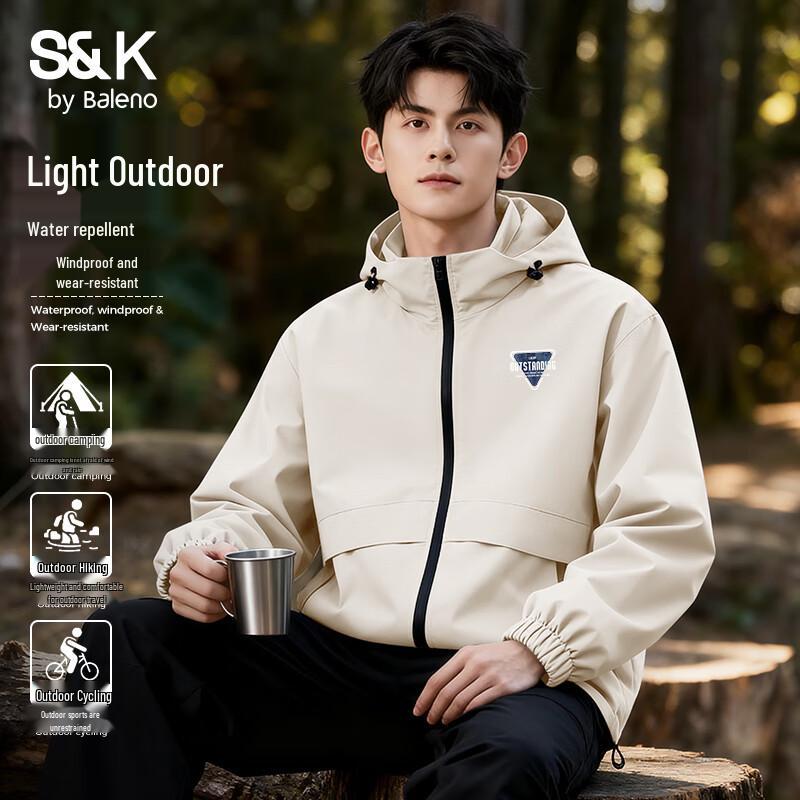 

Baleno Men s S&K Series Hooded Windproof Waterproof Jacket 2XL