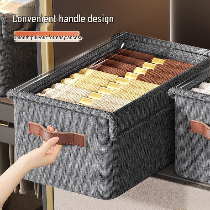 Cationic Steel Frame Wardrobe Storage Box for Clothes and Pants Organizer