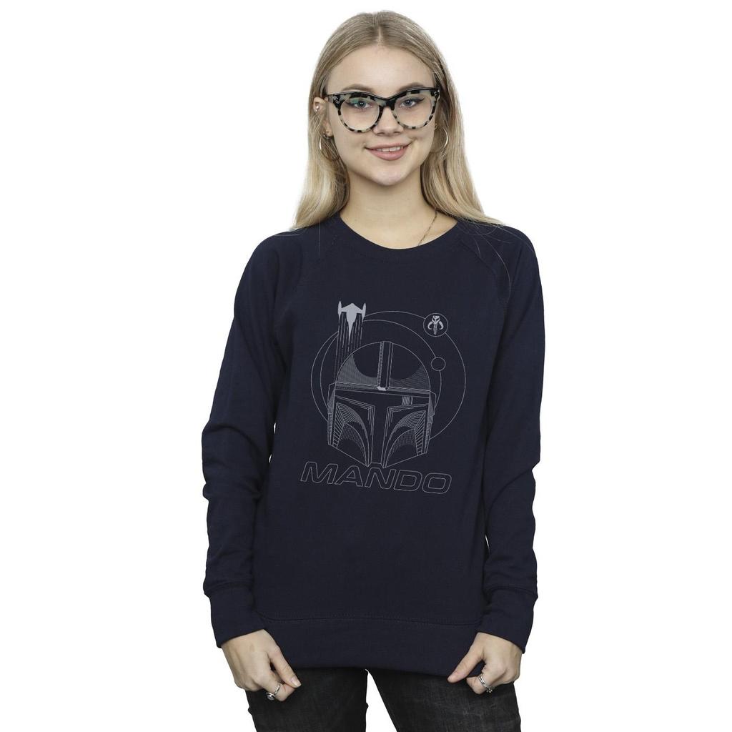 Star Wars Womens/Ladies The Mandalorian Rings Helmet Sweatshirt