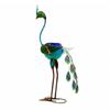 Pot Colorful Metal Animal Planter Freestanding Peacock