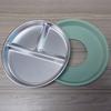 New Kids’ Stainless Steel Divided Plate with Suction Cup – Durable, Drop-proof Design