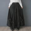 Büyük beden Yüksek bel vintage İlkbahar sonbahar rahat bol uzun kadın etekleri kadın etek