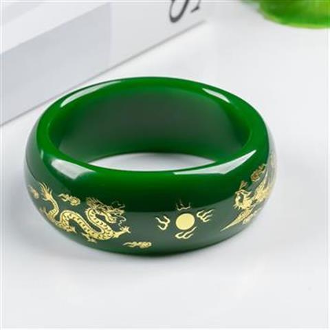 Natural Hetian Jade Dragon Phoenix Bangle Spinach Green Thick Wide Cuff Bracelet Chinese Style Carved Jade Bracelet Women Gift 53-54mm