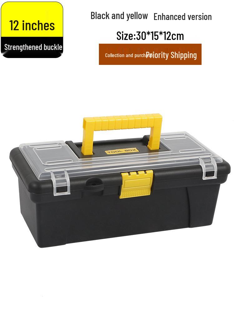 Industrial-Grade Stainless Steel Toolbox: Large, Multifunctional, Portable Storage for Car, Electrician, Household Use.