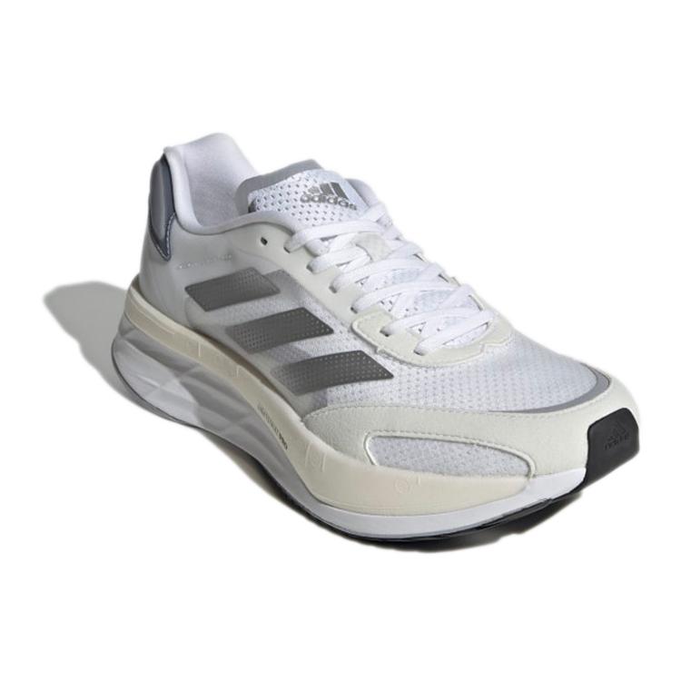 New Adidas Adizero Boston 10 'White Silver Metallic' Women's GY0907