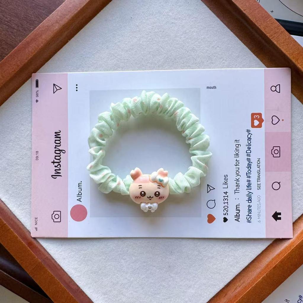 Cartoon Niedlich Chiikawa Hachi Haargummi - Elastisches Haarband mit mädchenhaftem Charme und Dünndarm-Design.