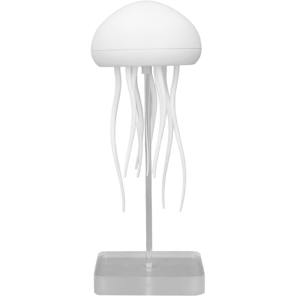 Dpofirs Jellyfish Lamp with Moving Tentacles, RGB Gradient Bedside Lamp, Rechargeable 1000mAh Battery, Hanging or Standing